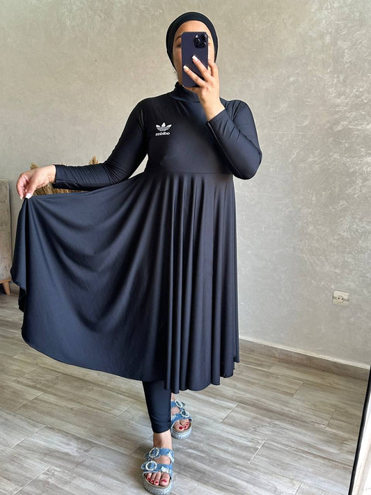 Burkini noire 3 Pièces  بوركيني